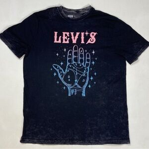Levi's Black Mystical Palmistry Men’s T Shirt Size Large